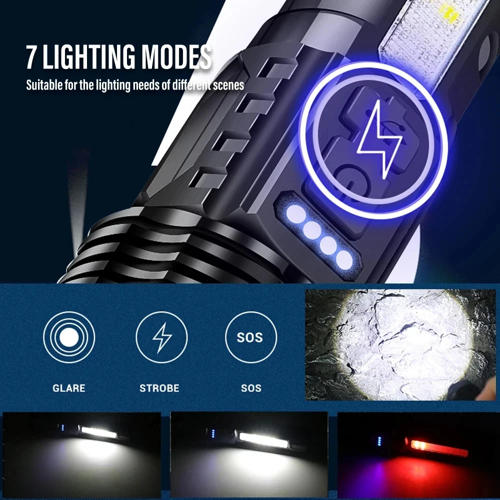 Powerful LED Flashlight Rechar - огляд і ціна Fishing Light