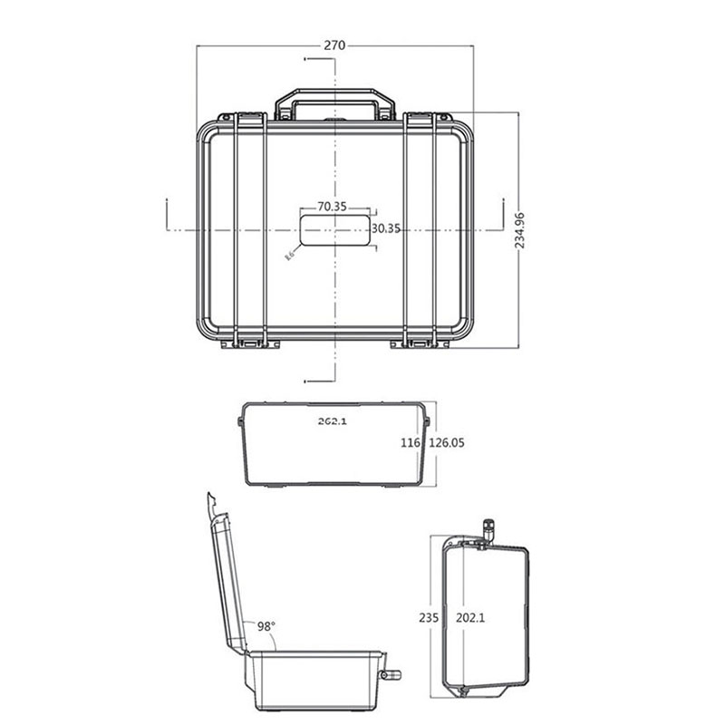 280x240x130mm Toolbox Safety P - огляд і ціна Fish Finder Case