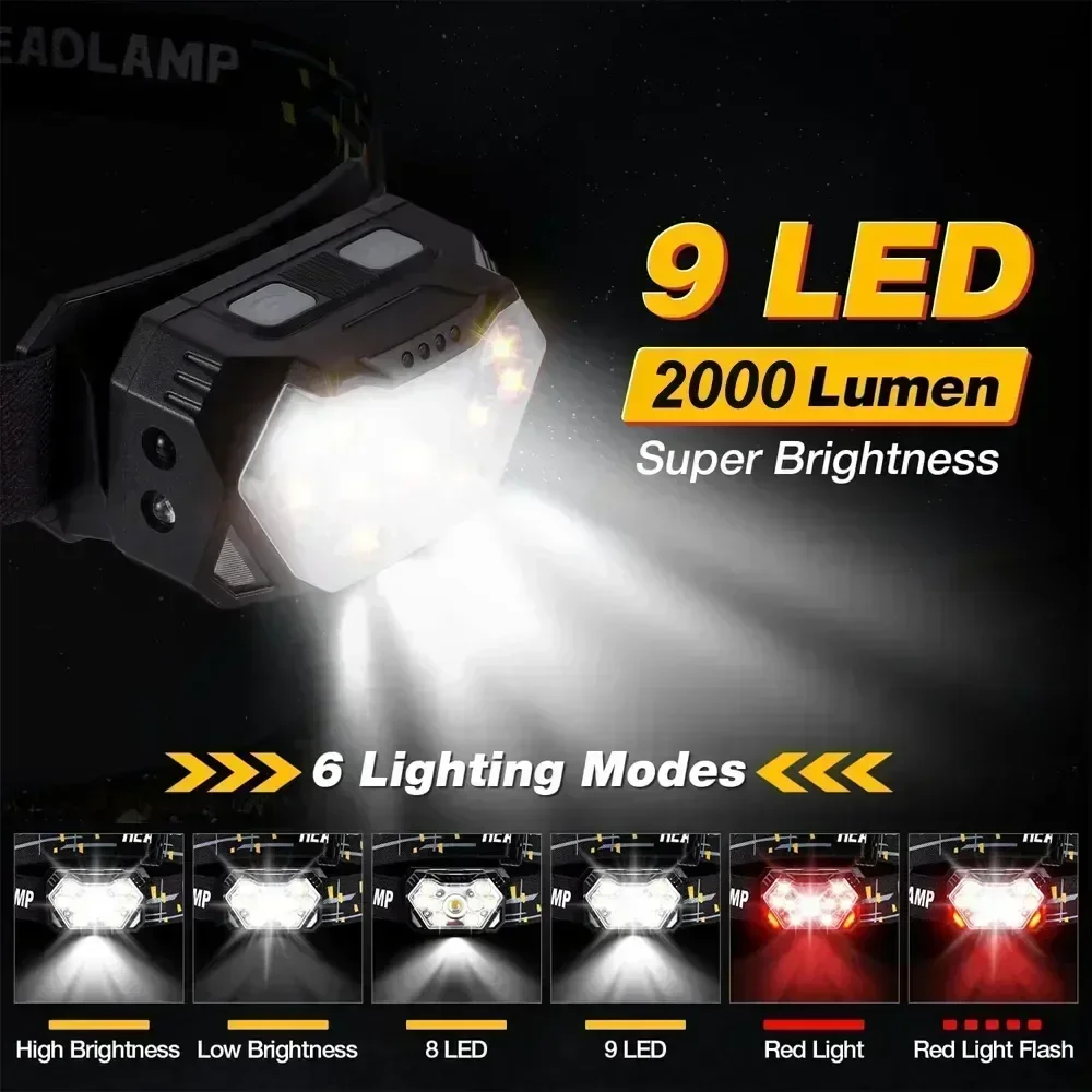 Powerful LED Sensor Headlamp U - огляд і ціна Fish Finder Battery