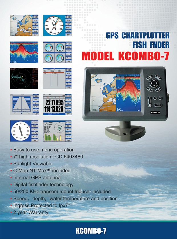 Kcombo-7 7inch ONWA GPS Plotte - огляд і ціна Fish Finder Transducer