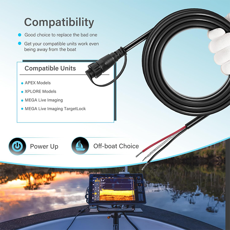 720110-1 PC13 Power Cable for  - огляд і ціна Fish Finder Cable