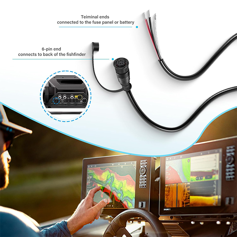 720110-1 PC13 Power Cable for  - огляд і ціна Fish Finder Cable
